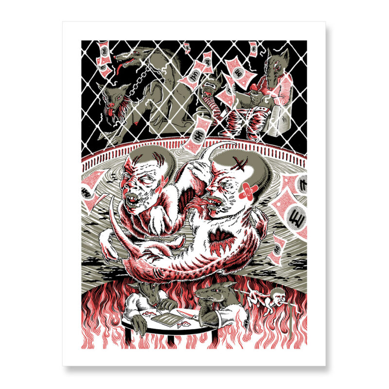 COMBAT DE COKE - sérigraphie | Aude carbone