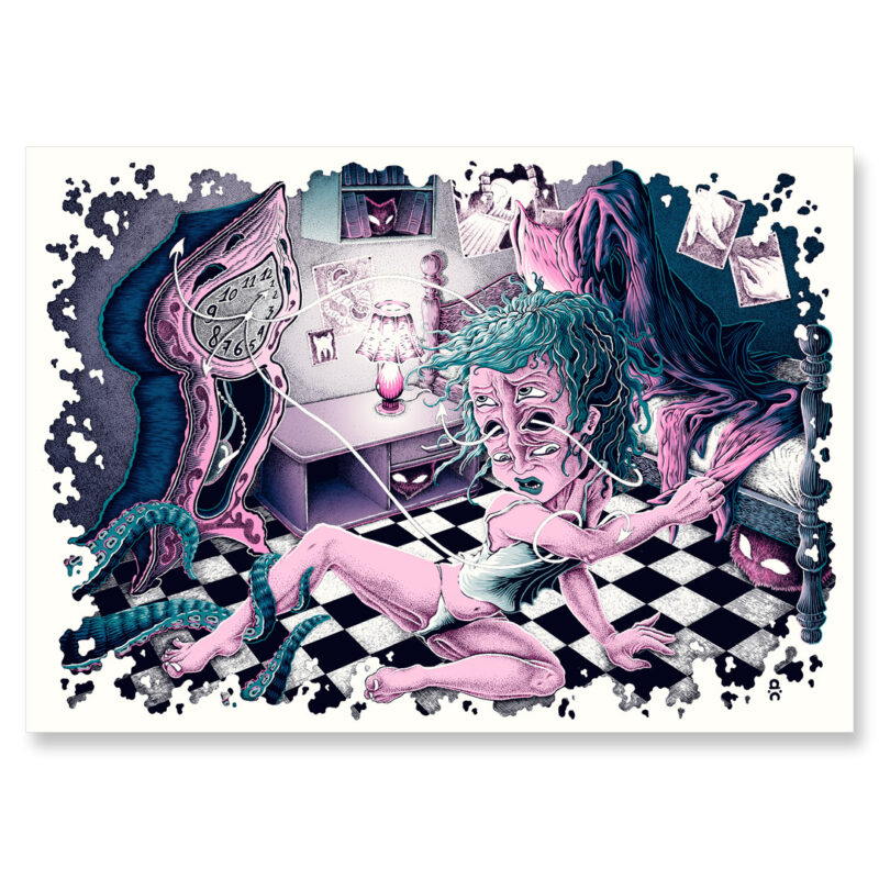 INSOMNIA DEVORA - sérigraphie | Aude carbone