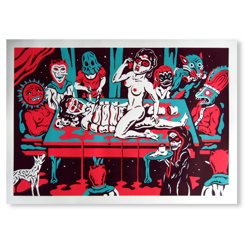 LE REPAS DU MARTYR - rouge - sérigraphie | Brulex