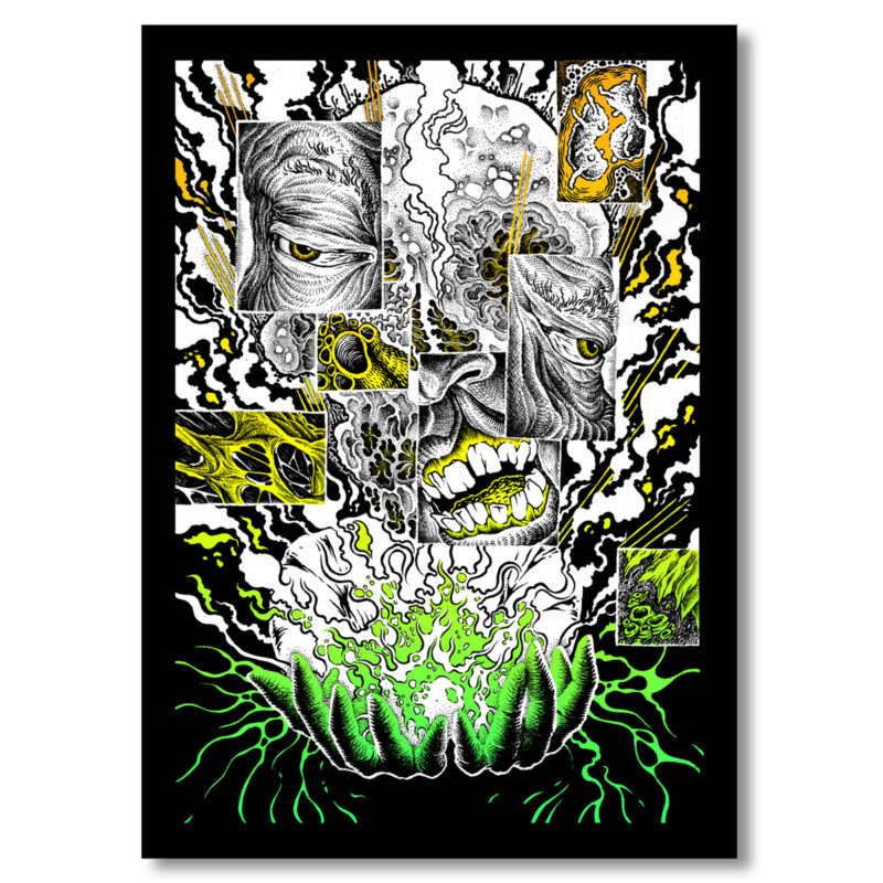 RADIOBOMB - orange - sérigraphie | Aude carbone