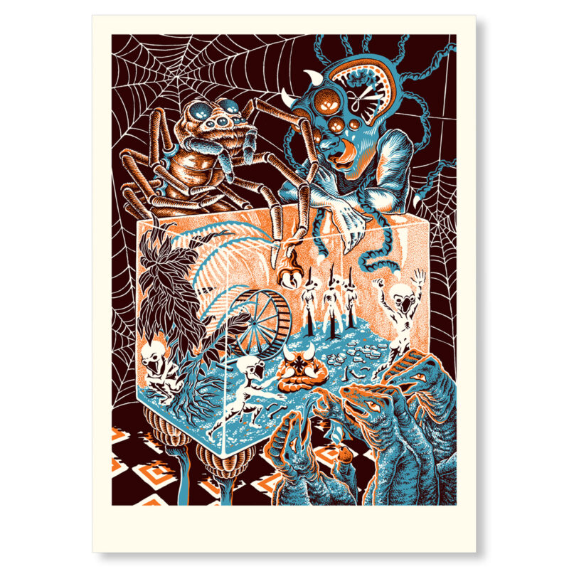 VIVARIUM - orange - sérigraphie | Aude carbone